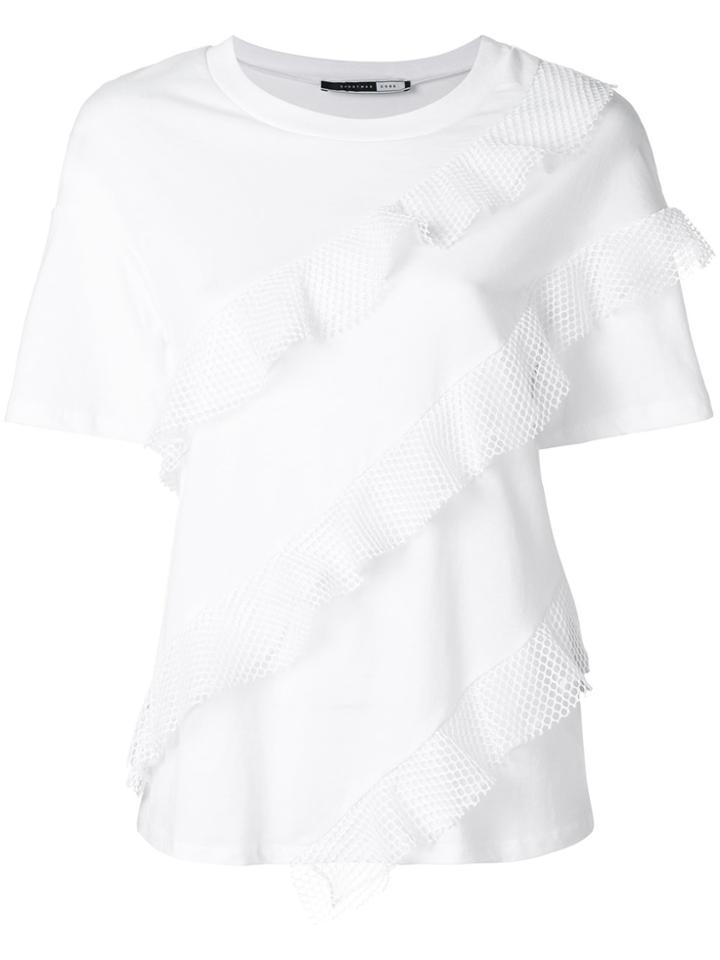 Sport Max Code Tulle Ruffle T-shirt - White