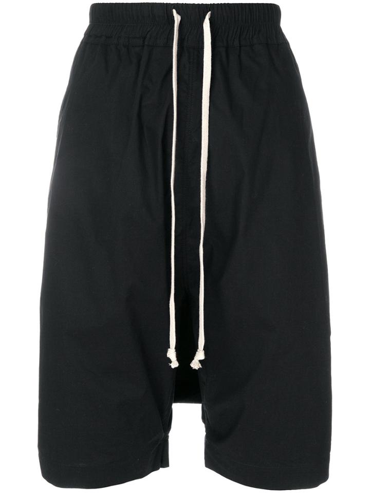 Rick Owens Drkshdw Drawstring Knee-length Shorts - Black