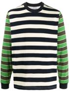 Sunnei Striped Long Sleeve T-shirt - Neutrals