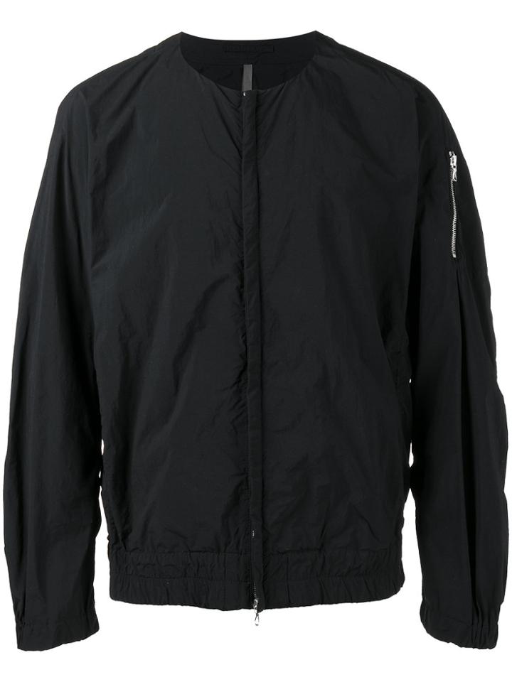 Kazuyuki Kumagai Collarless Tech Bomber Jacket - Black