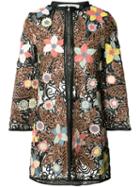 Caban Romantic - 'indian Tree' Jacket - Women - Leather/polyimide - 44, Brown, Leather/polyimide