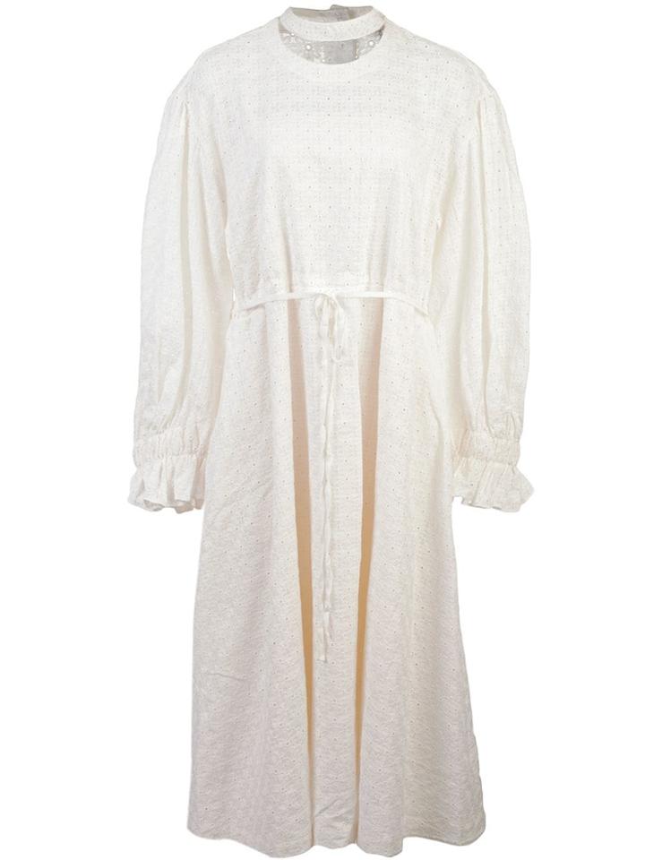 Renli Su Halter Embroidered Dress - White