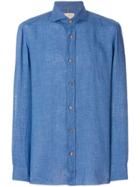 Borrelli Fine Check Casual Shirt - Blue