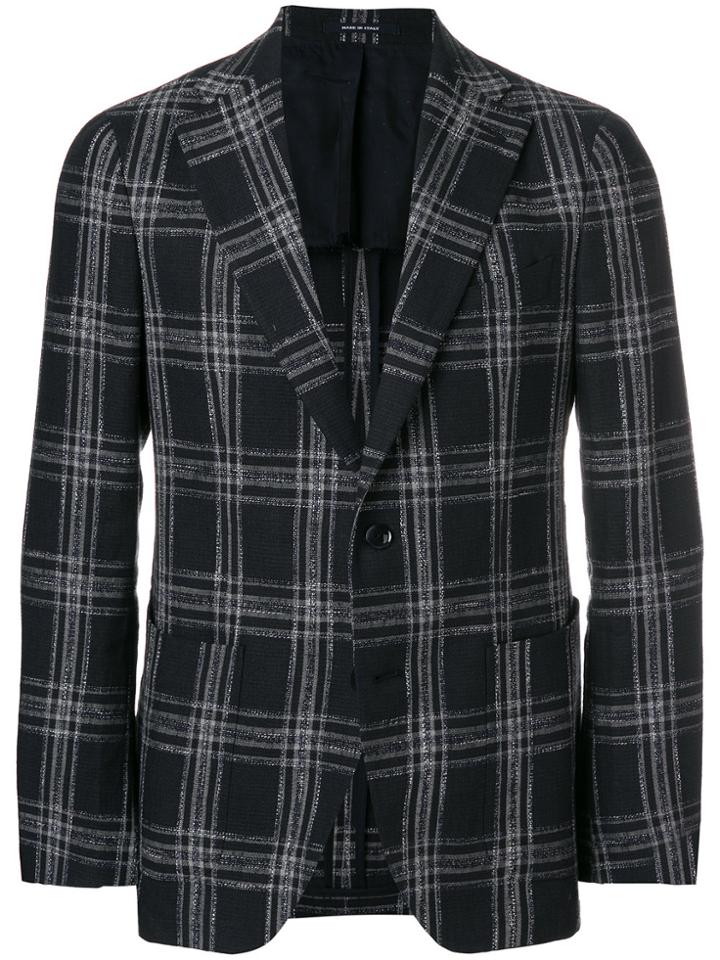 Tagliatore Check Blazer - Blue