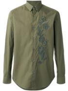 Fendi Classic Shirt, Men's, Size: 40, Green, Cotton/polyester