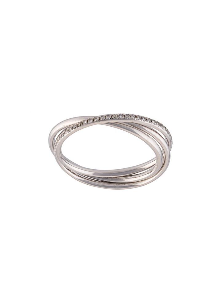 Ef Collection Multi Band Ring, Women's, Size: 7, White