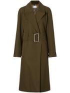 Burberry Side-slit Belted Trench - Green