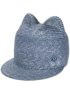 Maison Michel Hat With Ears - Blue