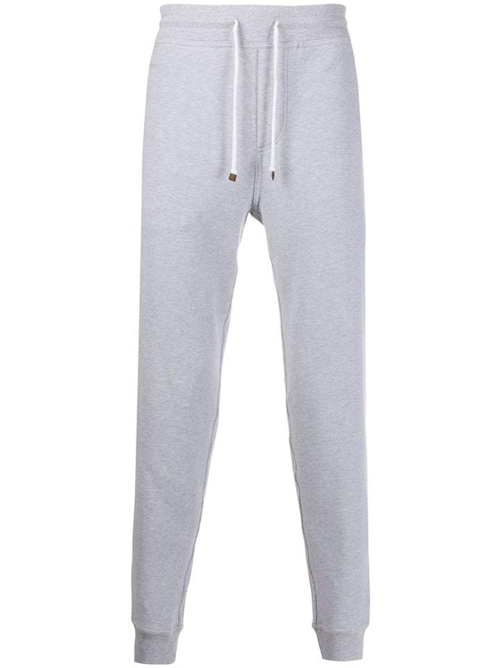 Brunello Cucinelli Cuffed Slim-fit Track Pants - Grey