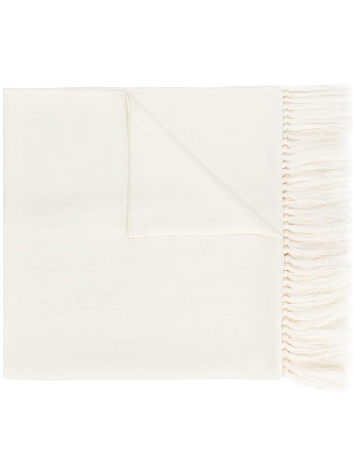 Partow Tassel Trim Scarf - Nude & Neutrals