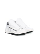 Cinzia Araia Kids Teen Double-zip Sneakers - White