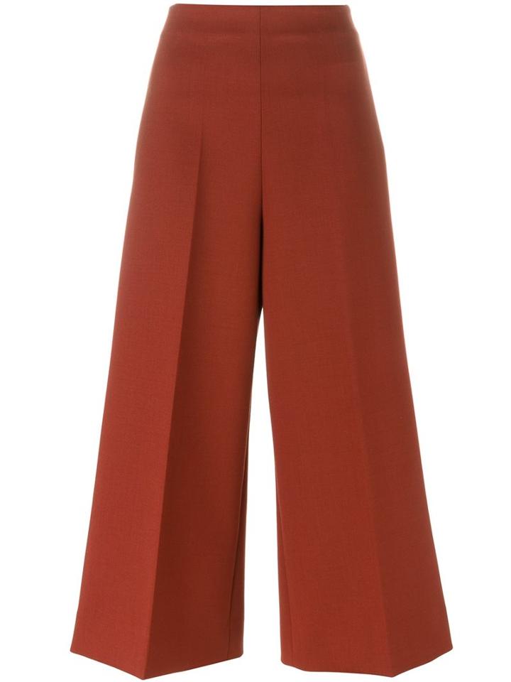 Erika Cavallini Wide Leg Culottes, Women's, Size: 38, Brown, Polyester/spandex/elastane/virgin Wool