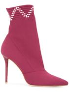 Malone Souliers Mariah Boots - Pink & Purple