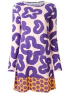 Walter Van Beirendonck Vintage Printed Dress - Pink & Purple