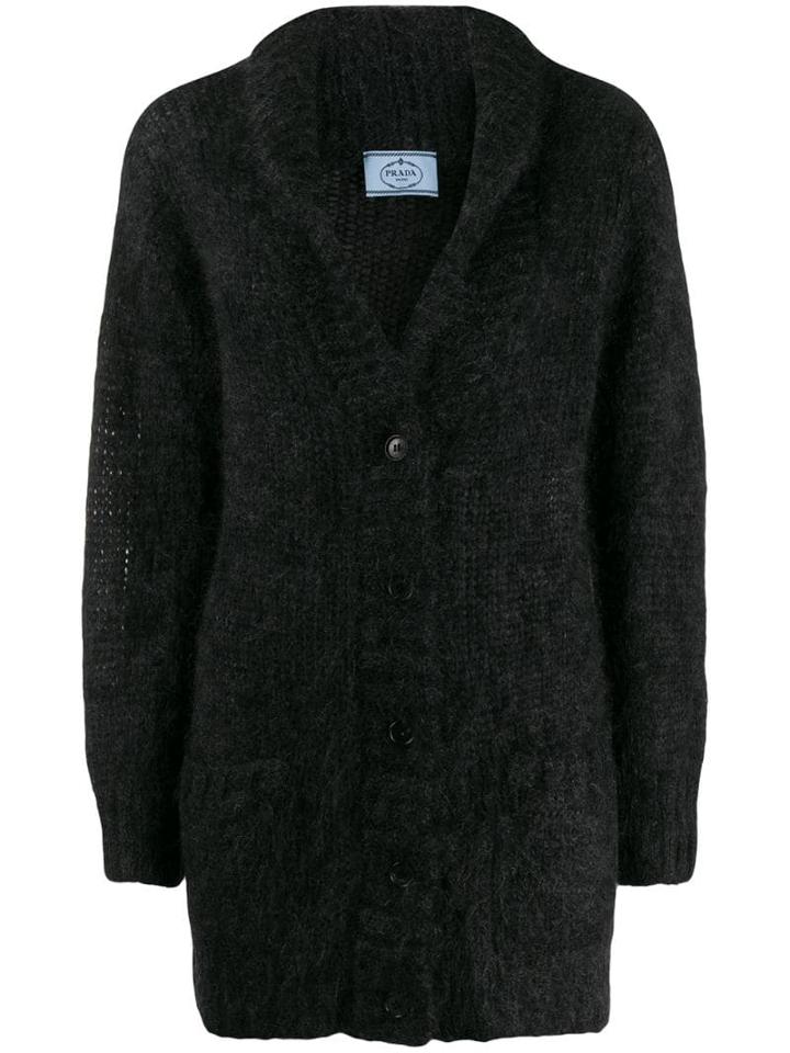 Prada Shawl Collar Cardigan - Grey