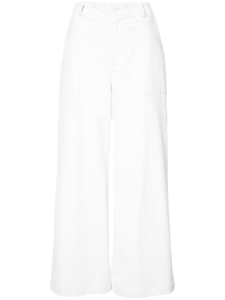 Ganni High-waisted Trousers - White
