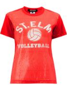 Junya Watanabe Comme Des Garçons S.t.e.l.m T-shirt, Women's, Red, Cotton/polyester/polyurethane