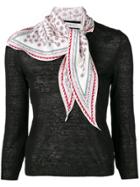 Philosophy Di Lorenzo Serafini Scarf Detail Sweater - Black