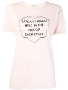 Each X Other Embroidered And Printed Slogan T-shirt - Pink & Purple