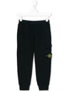 Stone Island Junior - Logo Patch Track Pants - Kids - Cotton - 8 Yrs, Blue