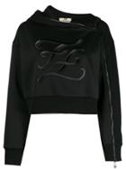 Fendi Embroidered Ff Hoodie - Black