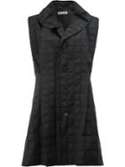 Issey Miyake Sleeveless Square Print Jacket, Women's, Size: 2, Black, Cotton