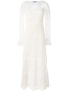 Alexander Mcqueen - Long Lace Dress - Women - Silk/polyamide/spandex/elastane/wool - M, White, Silk/polyamide/spandex/elastane/wool