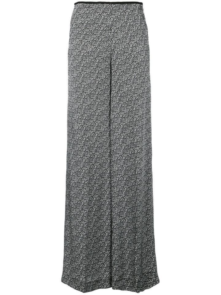 Pt01 Printed Wide-leg Trousers - Black