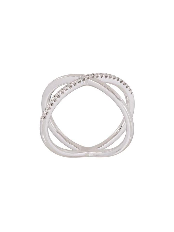 Alinka 'katia' Super Fine Single Cross Over Ring, Women's, Size: Medium, Metallic