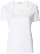 Red Valentino Sheer Panel T-shirt - White