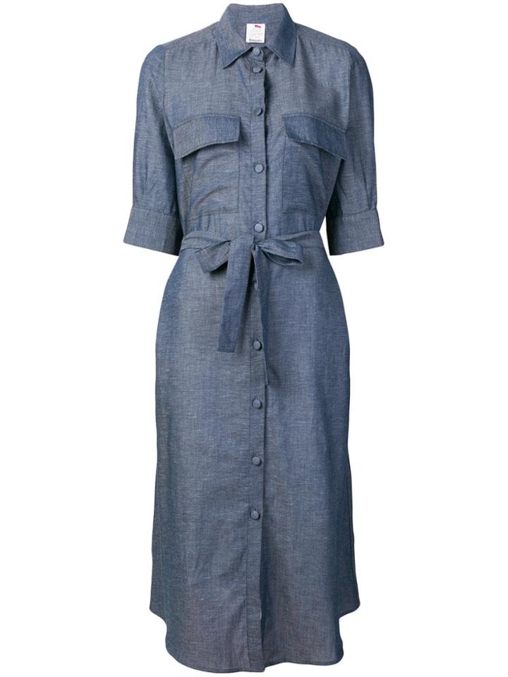 Ultràchic Chambray Shirt Dress - Blue