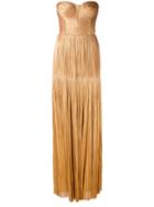 Maria Lucia Hohan - Strapless Ruched Gown - Women - Silk/nylon/spandex/elastane - 38, Nude/neutrals, Silk/nylon/spandex/elastane