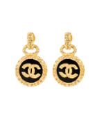 Chanel Vintage Cc Drop Clip-on Earrings