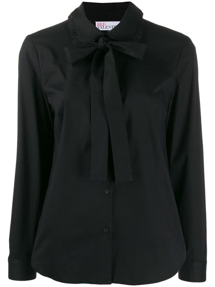 Red Valentino Tie Neck Shirt - Black