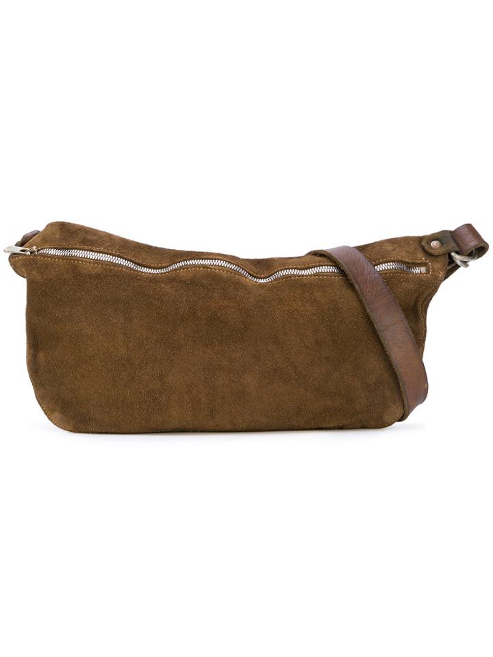 Guidi Zipped Crossbody Bag - Brown
