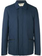 Loro Piana Quilted Effect Buttoned Jacket, Men's, Size: Large, Blue, Polyamide