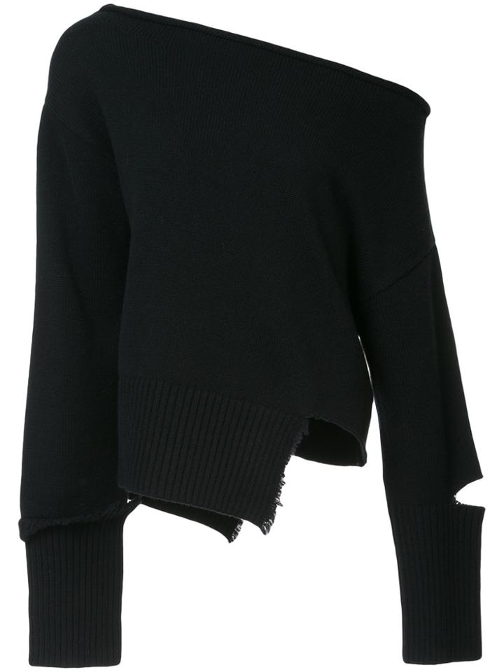 Helmut Lang Off Shoulder Sweater - Black