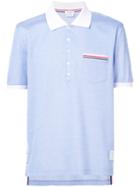 Thom Browne - Striped Trim Polo Shirt - Men - Cotton - 4, Blue, Cotton