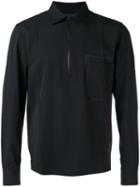 Lanvin Zipped Collar Shirt Jacket, Men's, Size: 39, Black, Virgin Wool