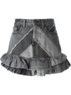 Frill Denim Skirt, Women's, Size: 26, Black, Cotton, Marc By Marc Jacobs
