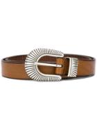 Anderson's Textured Buckle Belt - Brown