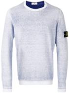 Stone Island Hand Sprayed Knitted Jumper - Blue