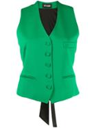 Styland Button-up Waistcoat - Green