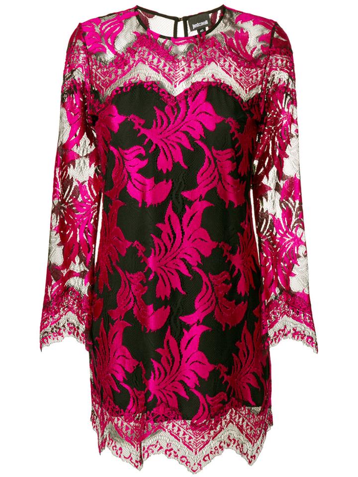 Just Cavalli Lace Dress - Pink & Purple