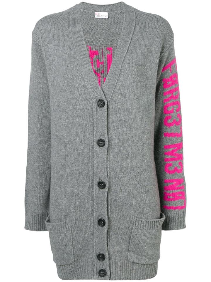 Red Valentino Oversized Knitted Cardigan - Grey