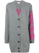 Red Valentino Oversized Knitted Cardigan - Grey