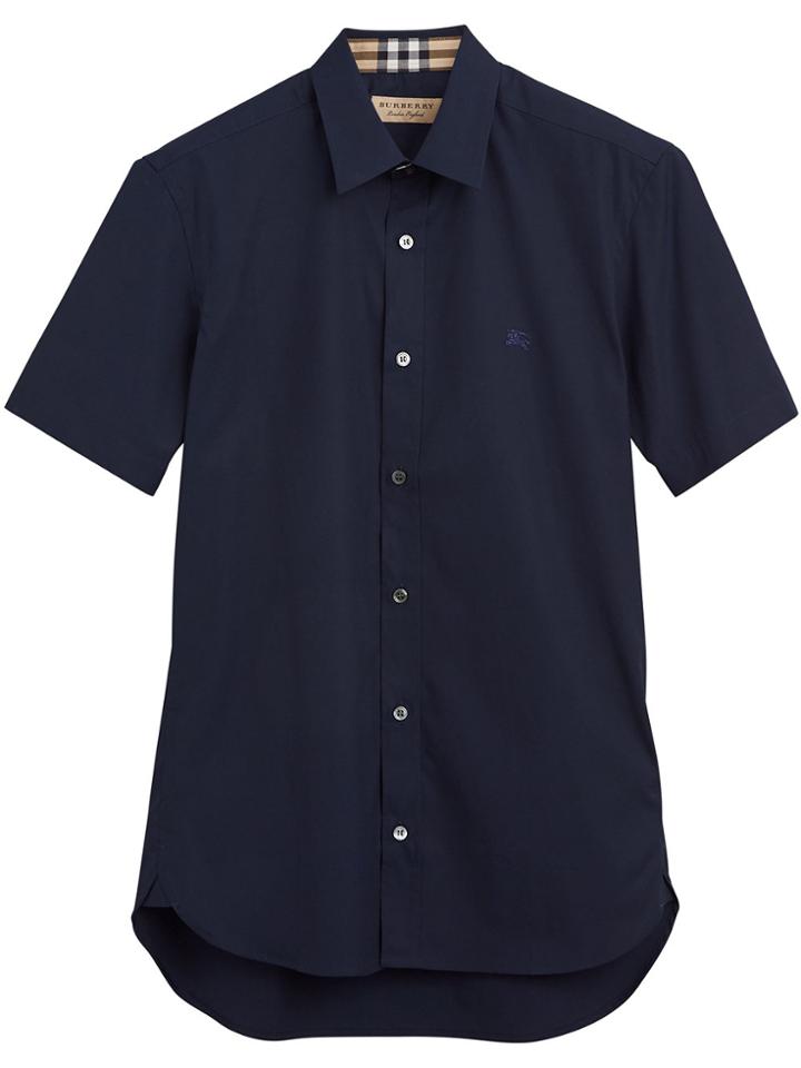 Burberry Equestrian Embroidered Shirt - Blue