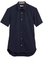 Burberry Equestrian Embroidered Shirt - Blue