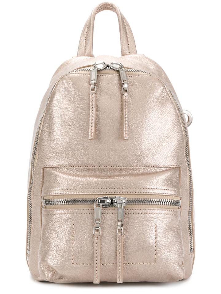 Rick Owens Mini Zipped Backpack - Metallic