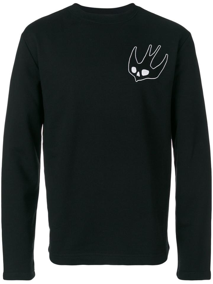 Mcq Alexander Mcqueen Swallow Motif Sweater - Black